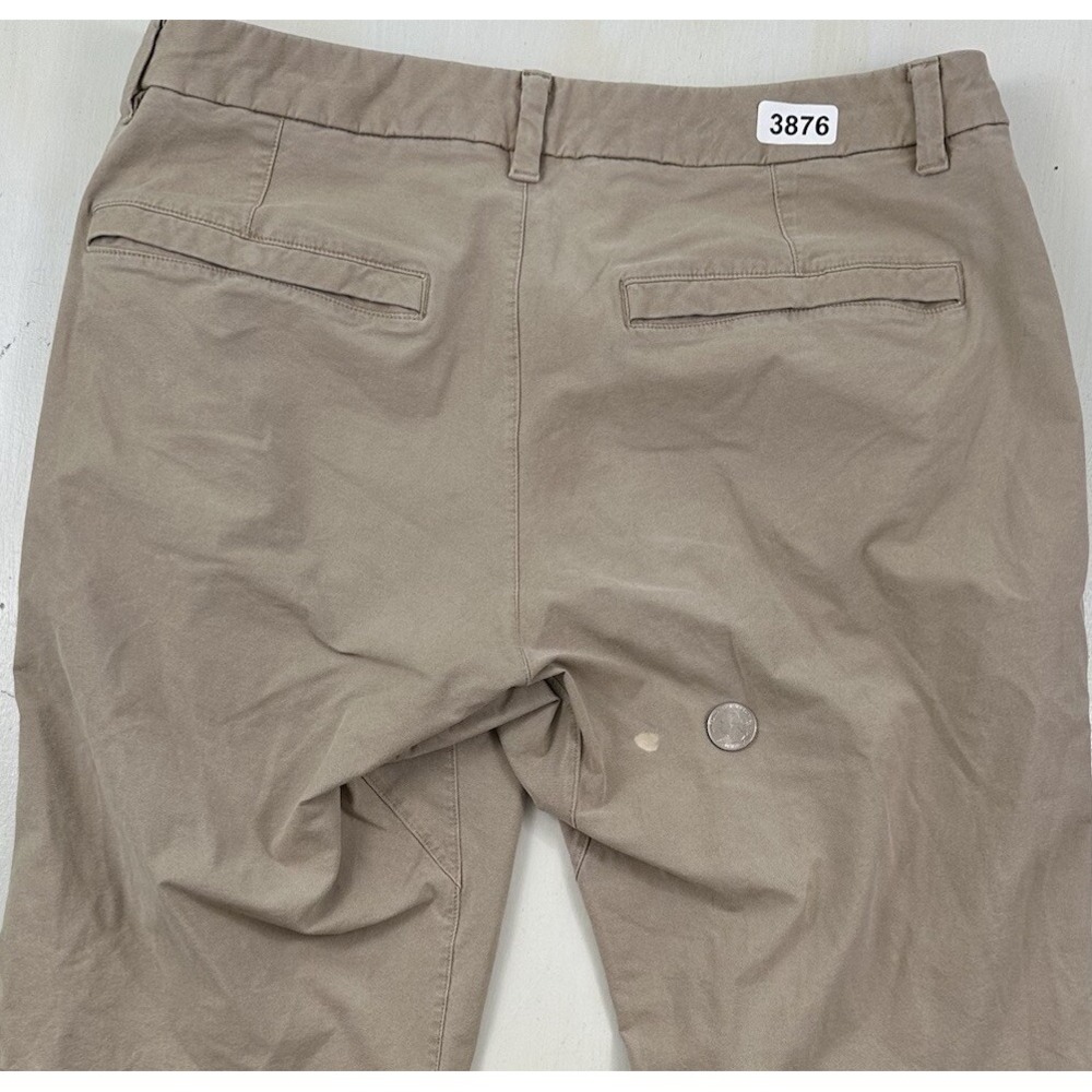 Lululemon Men's Commission Cotton Slim Chino Pants Size 33x31 Earth Sand Stretch